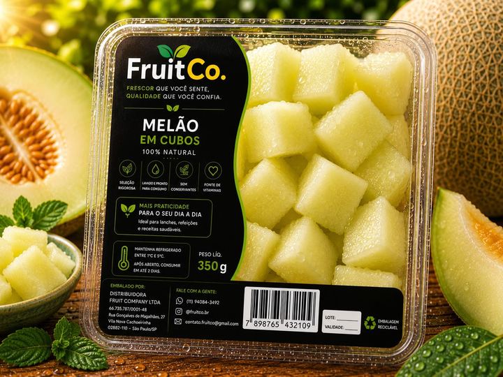 Bandeja de melão em cubos FruitCo 350g