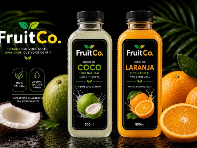 Bebidas 100% naturais FruitCo